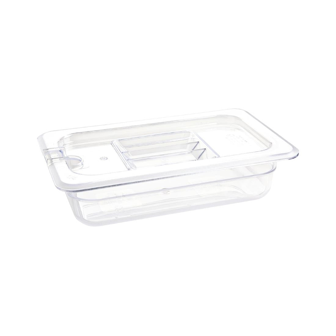 Vogue Clear Polycarbonate 1/4 Gastronorm Tray 65mm U236