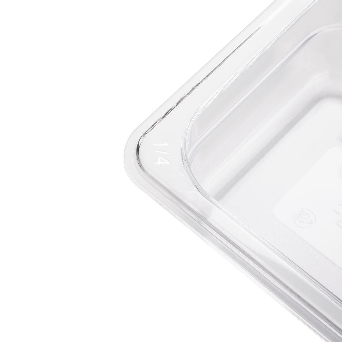 Vogue Clear Polycarbonate 1/4 Gastronorm Tray 65mm U236