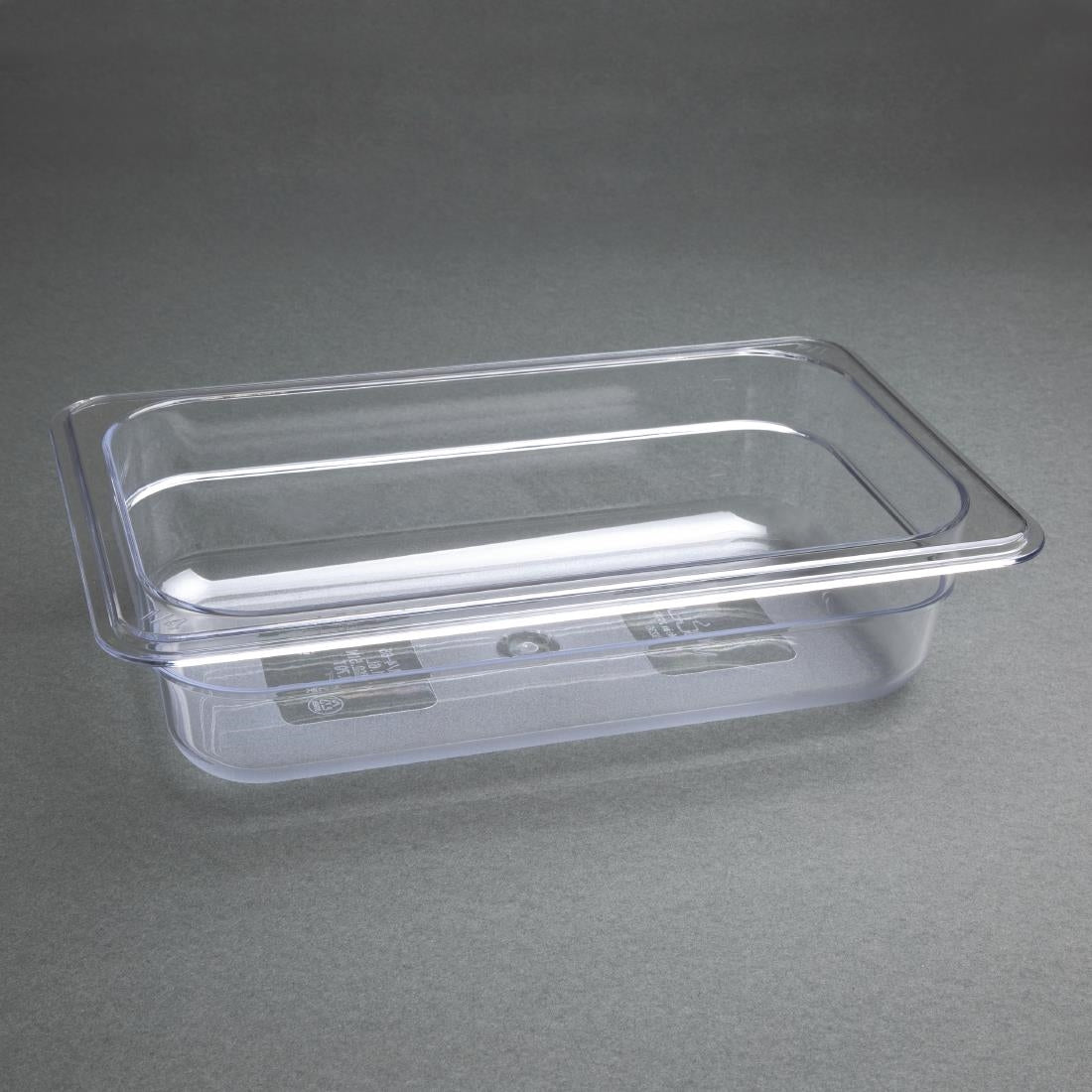 Vogue Clear Polycarbonate 1/4 Gastronorm Tray 65mm U236