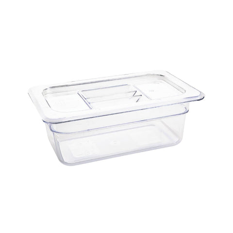 Vogue Clear Polycarbonate 1/4 Gastronorm Tray 100mm U237