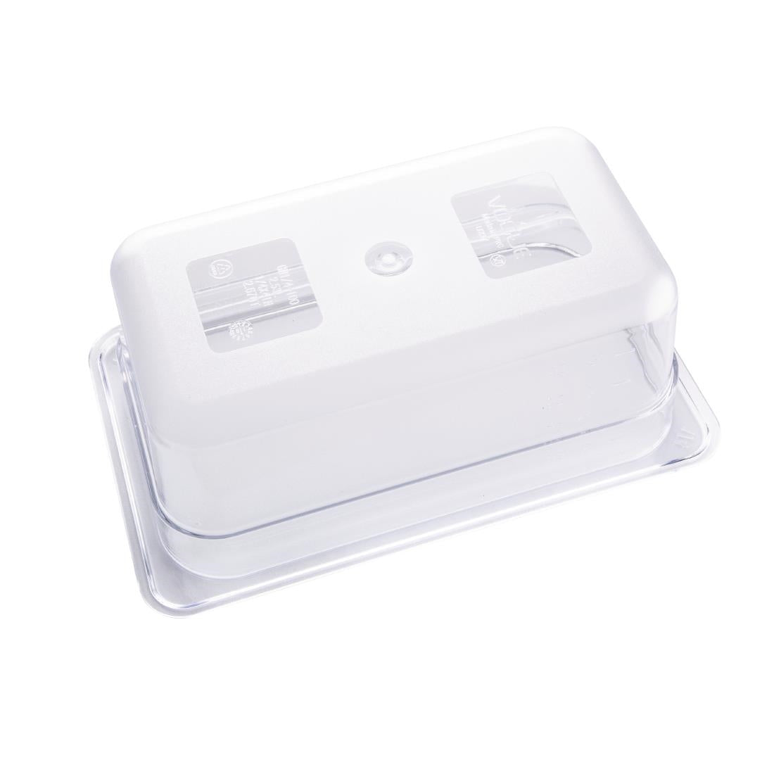 Vogue Clear Polycarbonate 1/4 Gastronorm Tray 100mm U237