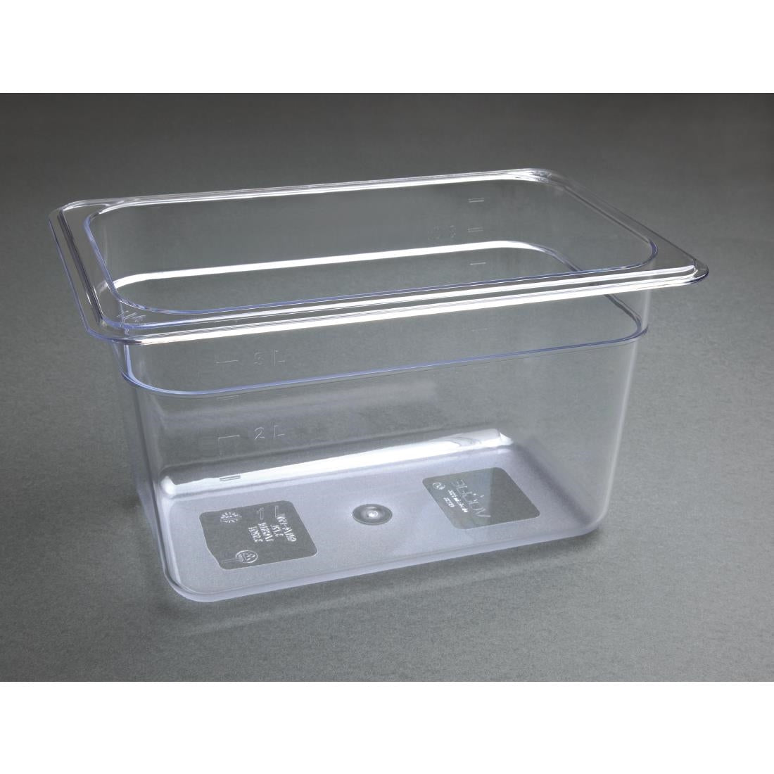 Vogue Clear Polycarbonate 1/4 Gastronorm Tray 150mm U238