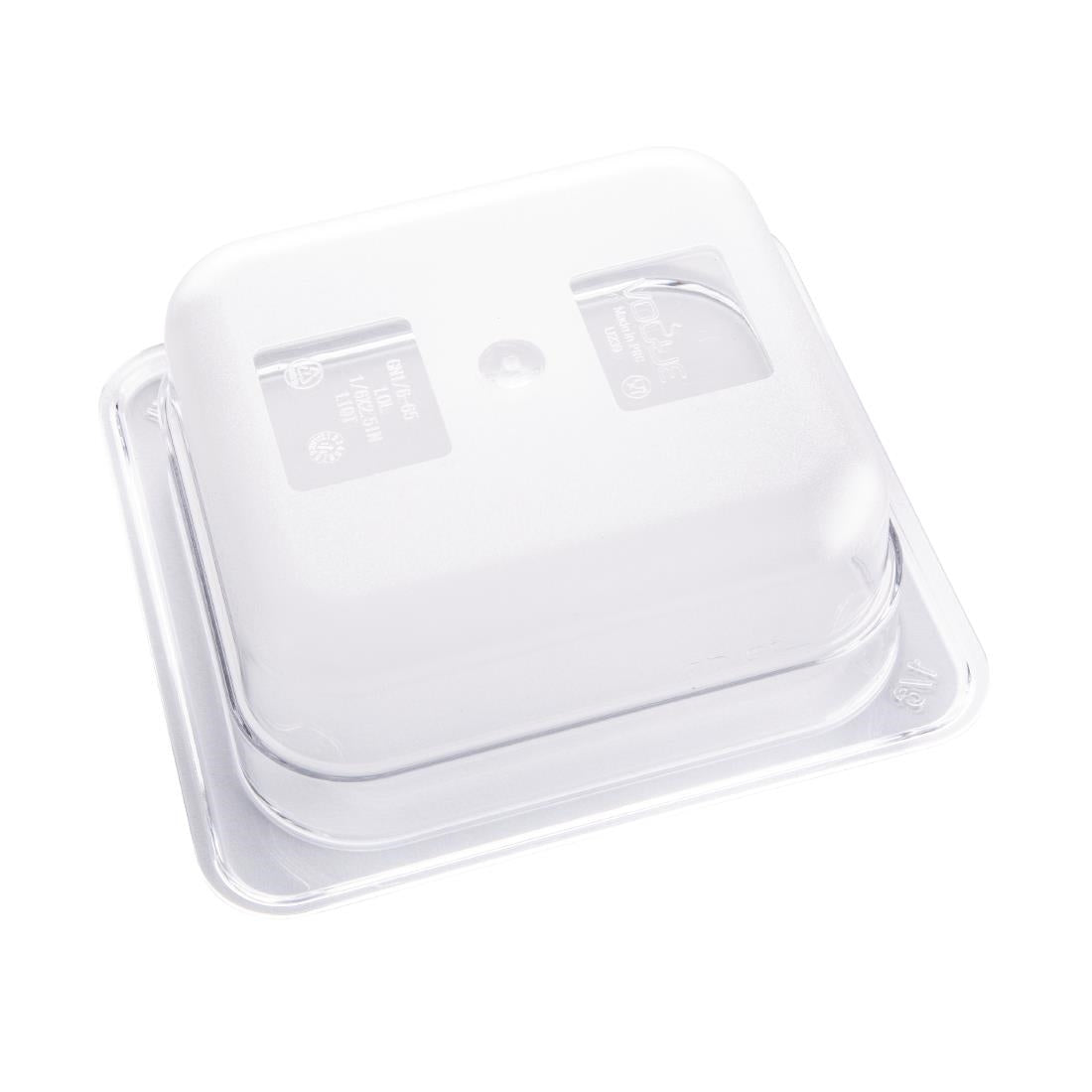 Vogue Clear Polycarbonate 1/6 Gastronorm Tray 65mm U239