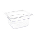 Vogue Clear Polycarbonate 1/6 Gastronorm Tray 100mm U240