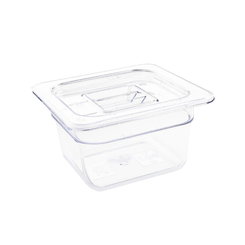 Vogue Clear Polycarbonate 1/6 Gastronorm Tray 100mm U240