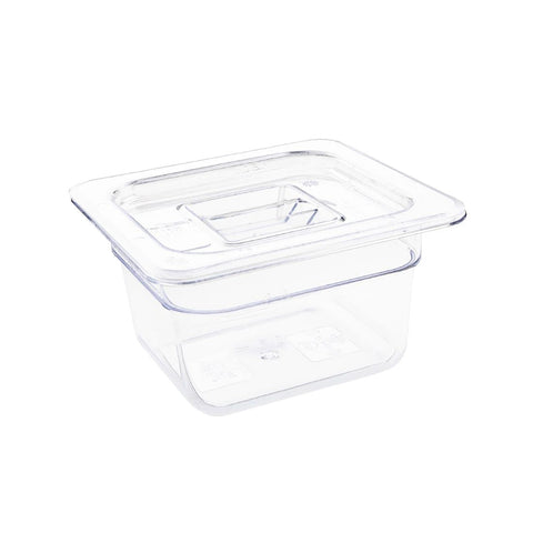 Vogue Clear Polycarbonate 1/6 Gastronorm Tray 100mm U240
