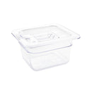 Vogue Clear Polycarbonate 1/6 Gastronorm Tray 100mm U240
