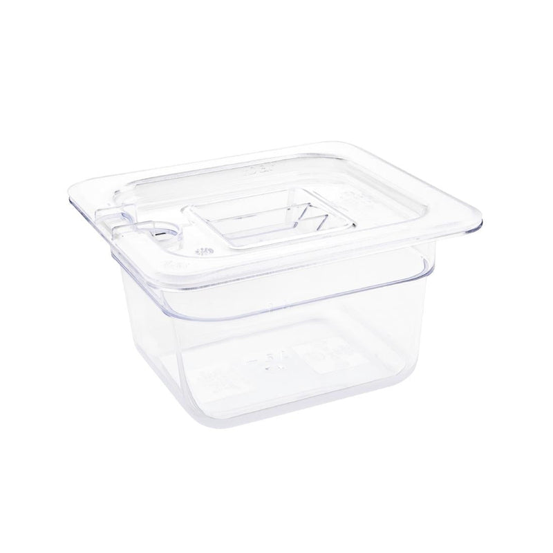 Vogue Clear Polycarbonate 1/6 Gastronorm Tray 100mm U240