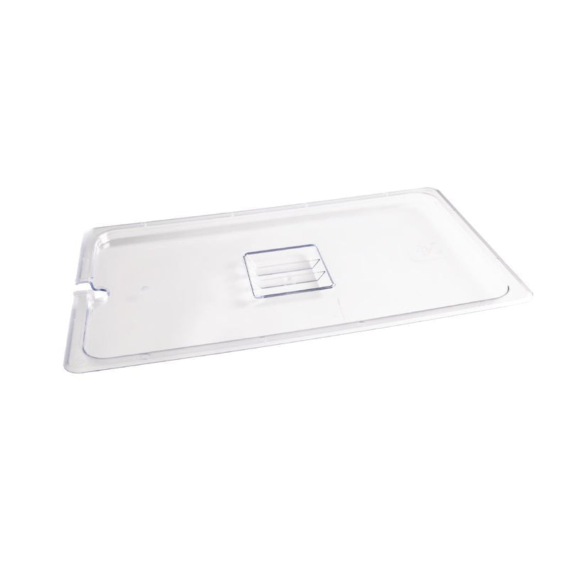 Vogue Clear Polycarbonate 1/1 Gastronorm Lid Notched U250