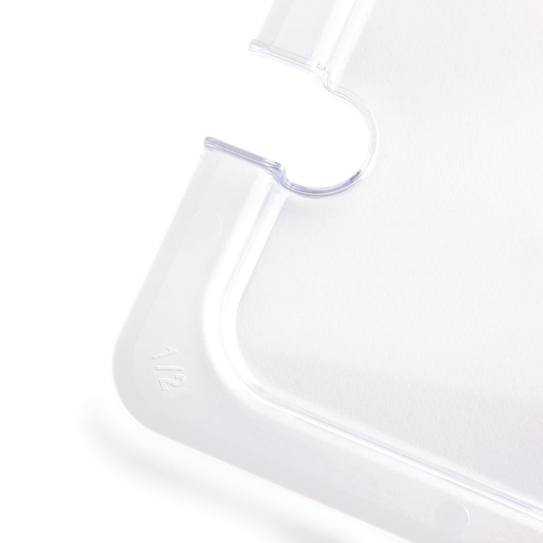 Vogue Clear Polycarbonate 1/2 Gastronorm Lid Notched U251
