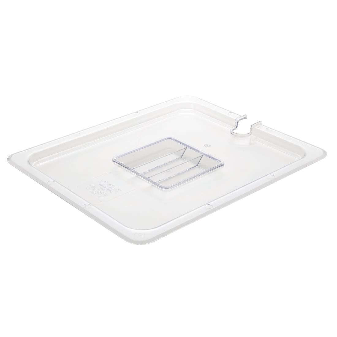 Vogue Clear Polycarbonate 1/2 Gastronorm Lid Notched U251