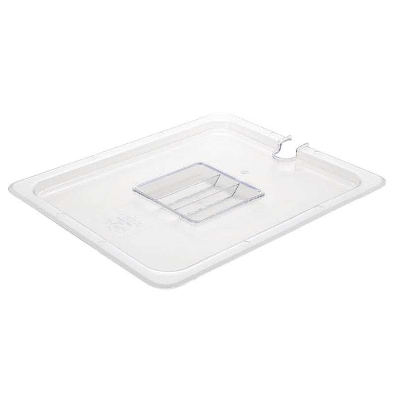 Vogue Clear Polycarbonate 1/2 Gastronorm Lid Notched U251