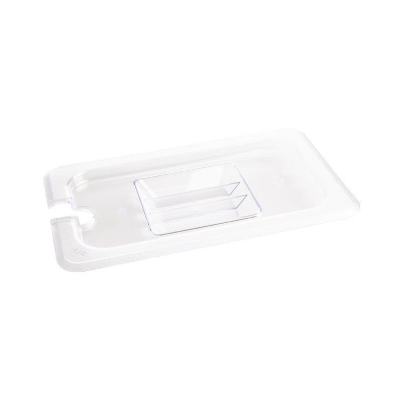 Vogue Clear Polycarbonate 1/4 Gastronorm Lid Notched U253