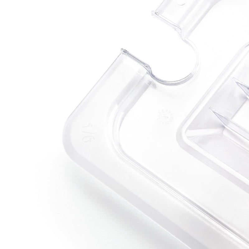 Vogue Clear Polycarbonate 1/6 Gastronorm Notched Lid U254