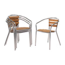 Bolero Aluminium & Ash Chairs (Pack of 4) U421