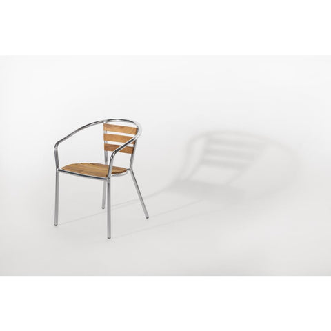 Bolero Aluminium & Ash Chairs (Pack of 4) U421