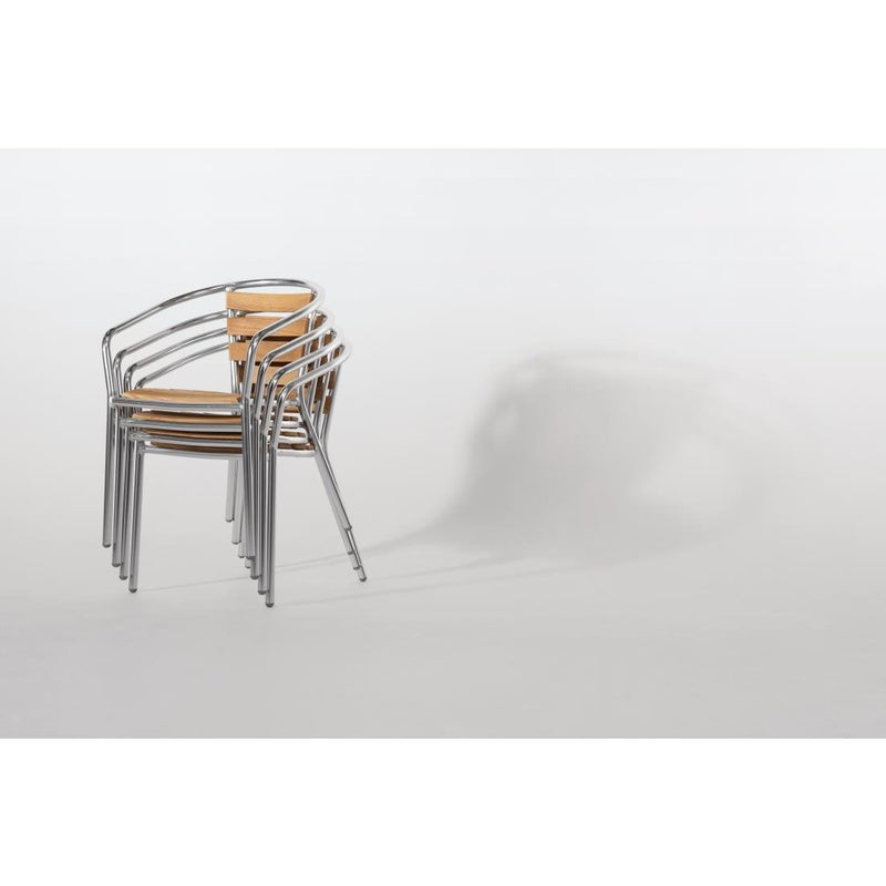 Bolero Aluminium & Ash Chairs (Pack of 4) U421
