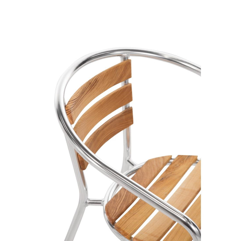 Bolero Aluminium & Ash Chairs (Pack of 4) U421