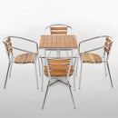 Bolero Aluminium & Ash Chairs (Pack of 4) U421