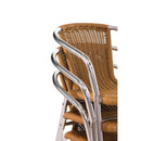Bolero Natural Wicker Chair with Aluminium Frame (Pack 4) U422