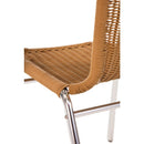 Bolero Natural Wicker Chair with Aluminium Frame (Pack 4) U422