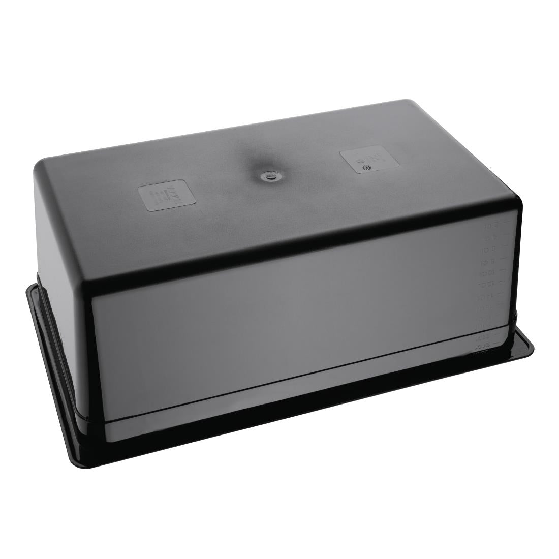 Vogue Black Polycarbonate 1/1 Gastronorm Tray 200mm U457