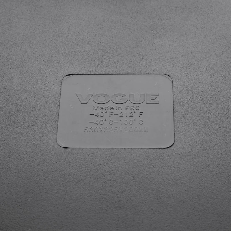 Vogue Black Polycarbonate 1/1 Gastronorm Tray 200mm U457