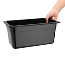 Vogue Black Polycarbonate 1/3 Gastronorm Tray 150mm U464