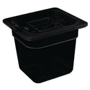 Vogue Black Polycarbonate 1/6 Gastronorm Tray 65mm U469