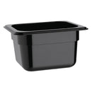 Vogue Black Polycarbonate 1/6 Gastronorm Tray 100mm U470