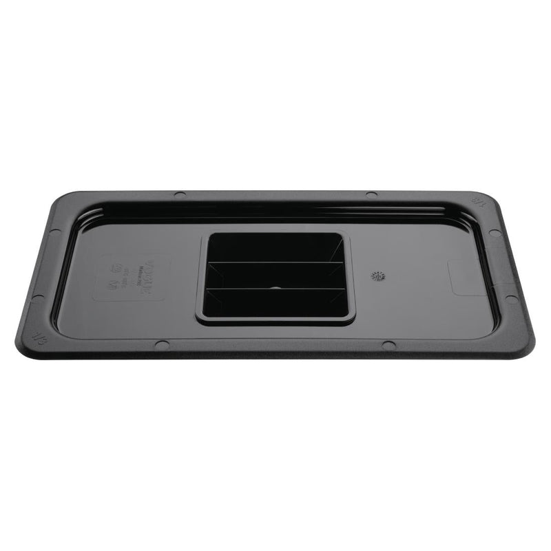 Vogue Black Polycarbonate 1/3 Gastronorm Lid U476