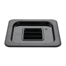 Vogue Black Polycarbonate 1/6 Gastronorm Container Lid U478