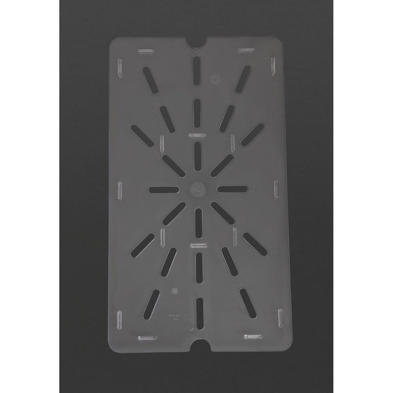 Vogue Clear Polycarbonate 1/1 Gastronorm Drainer Plate U485