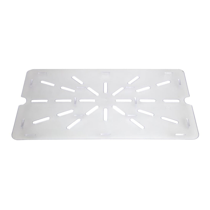 Vogue Clear Polycarbonate 1/1 Gastronorm Drainer Plate U485