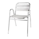 Bolero Aluminium Stacking Chairs Arched Arms (Pack of 4) U501