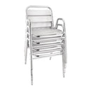 Bolero Aluminium Stacking Chairs Arched Arms (Pack of 4) U501