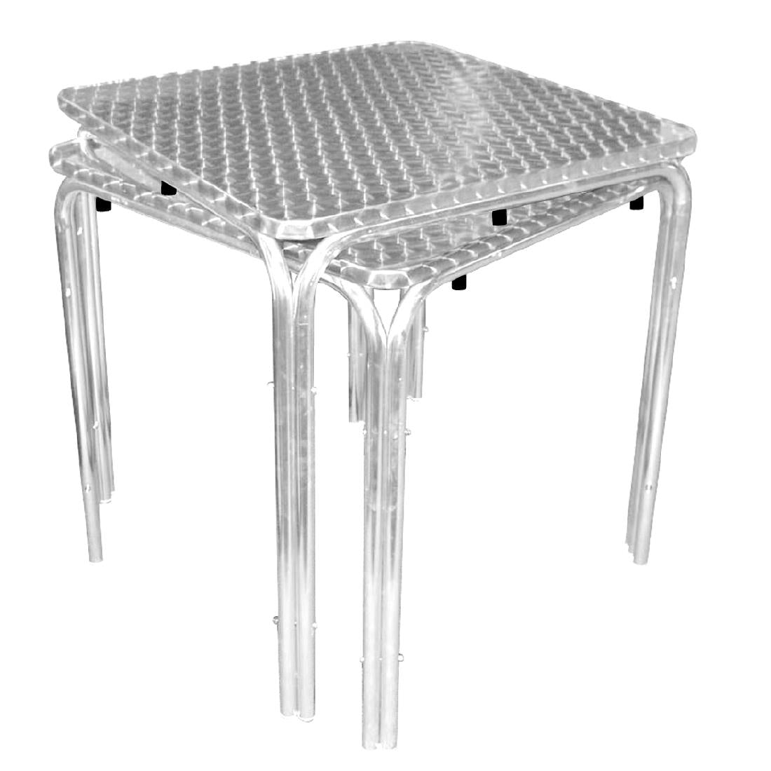 Bolero Square Stacking Table Stainless Steel 700mm U505