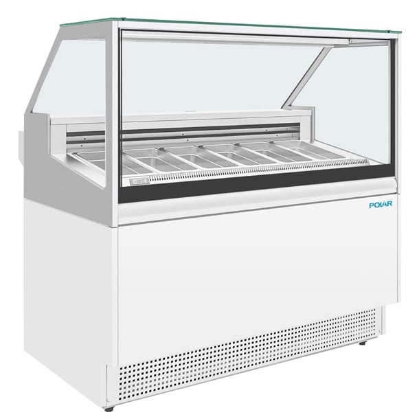 Polar U-Series 6 Pan Ice Cream Serve Over Cabinet Freezer UA058-A
