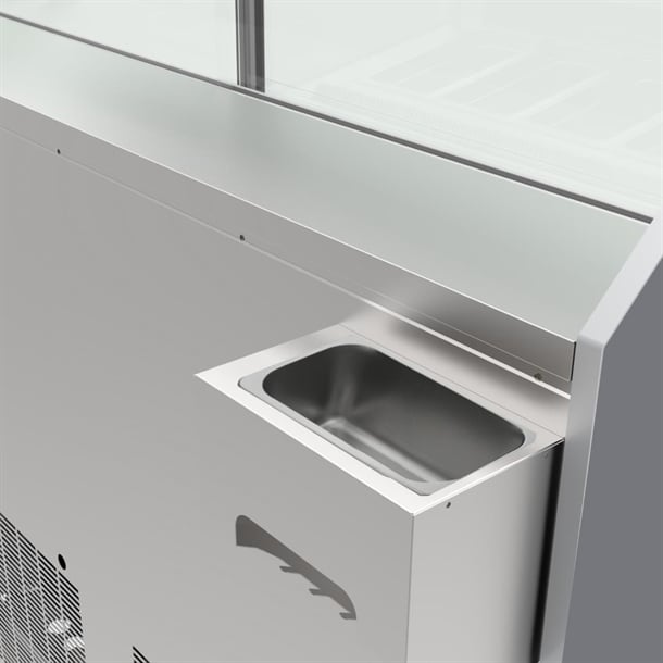 Polar U-Series 6 Pan Ice Cream Serve Over Cabinet Freezer UA058-A