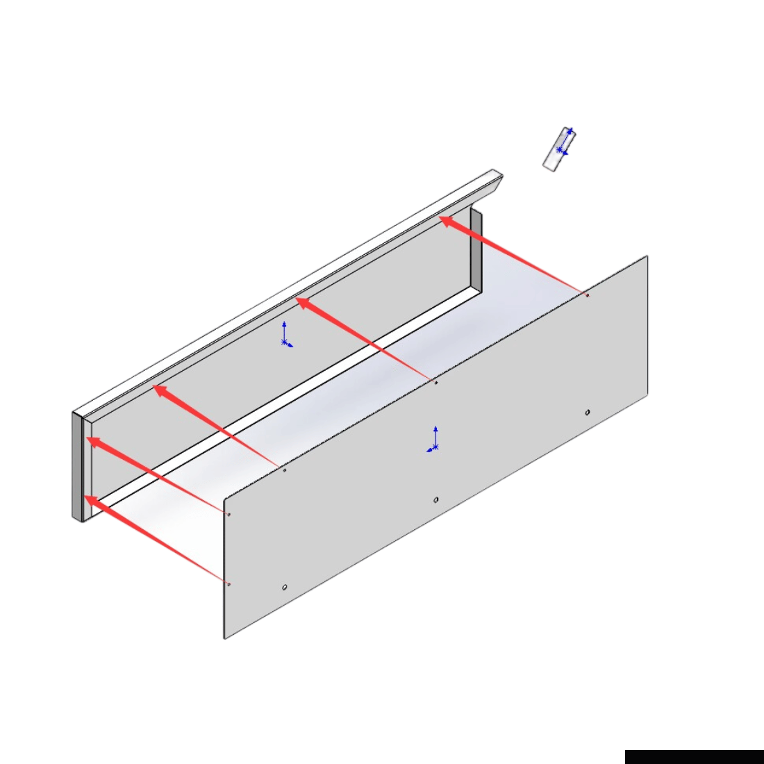 Modular Systems Splashback Extension For Premium 700 Series Bench WBB7-SBL