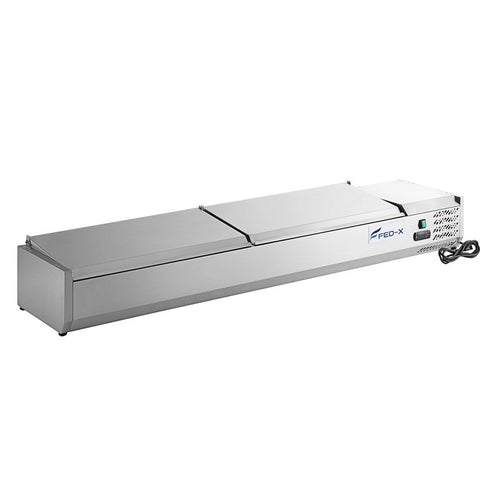 XVRX2000/380S FED-X Salad Bench with Stainless Steel Lids - XVRX2000/380S