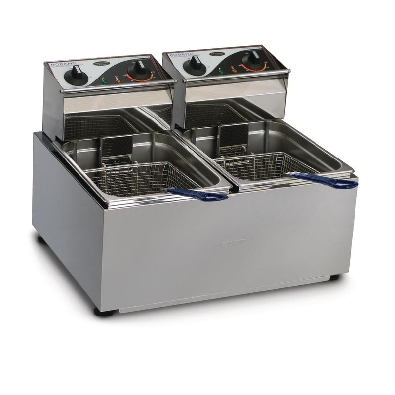 Roband F-Series Countertop Fryer F28 Double Pan 2x 8Ltr 2x 15Amps