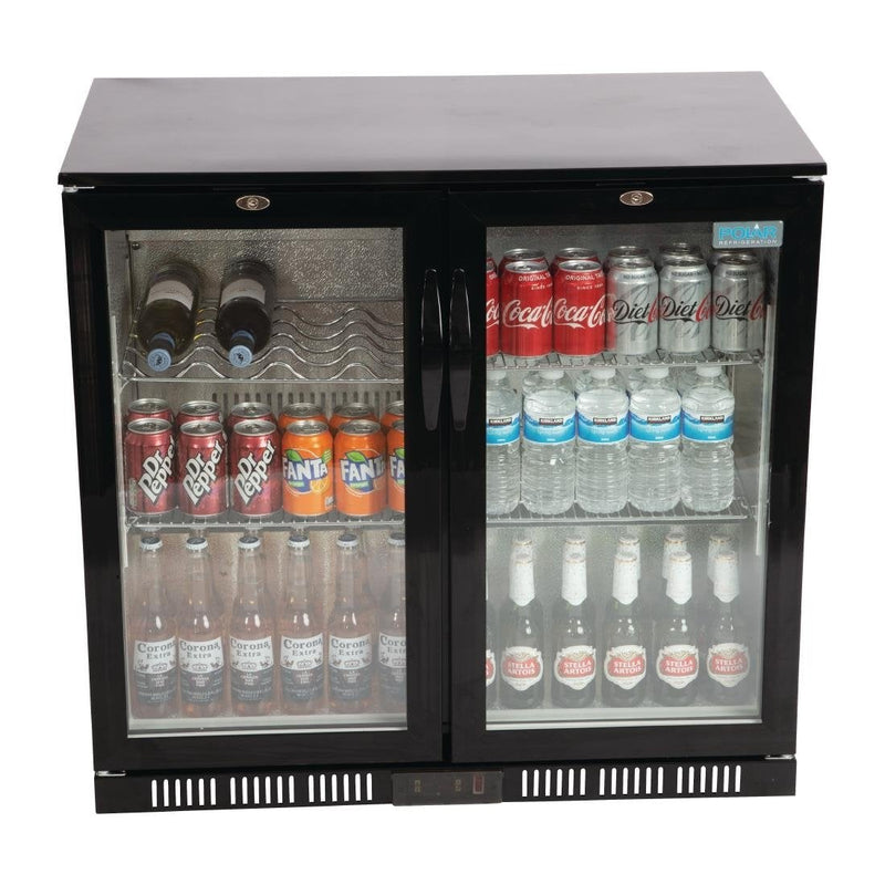 Polar G-Series Under Counter Back Bar Cooler with Hinged Doors 198Ltr