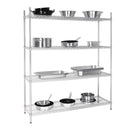 Vogue 4 Tier Wire Shelving Kit 1525x460mm L929