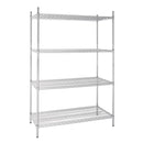 Vogue 4 Tier Wire Shelving Kit 1220x610mm U257