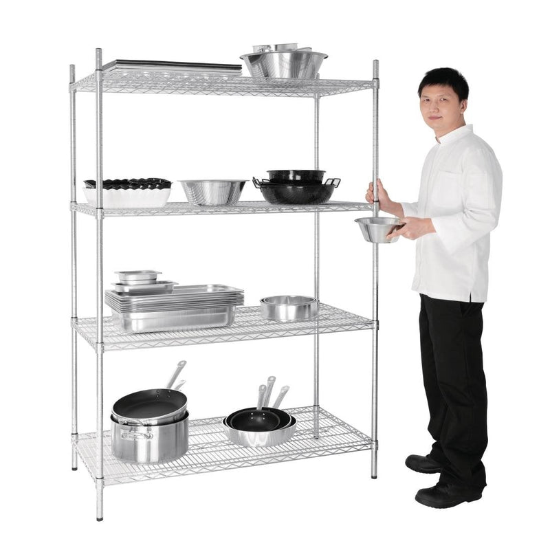 Vogue 4 Tier Wire Shelving Kit 1220x610mm