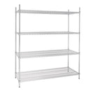 Vogue 4 Tier Wire Shelving Kit 1525x610mm U258