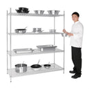 Vogue 4 Tier Wire Shelving Kit 1525x610mm U258