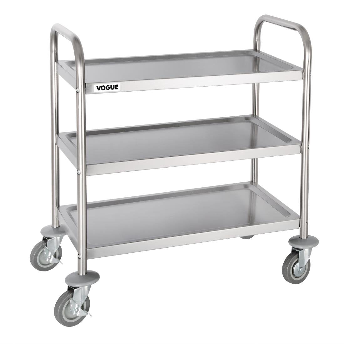 Vogue Stainless Steel 3 Tier Clearing Trolley Small F993