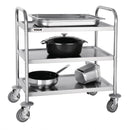 Vogue Stainless Steel 3 Tier Clearing Trolley Small F993